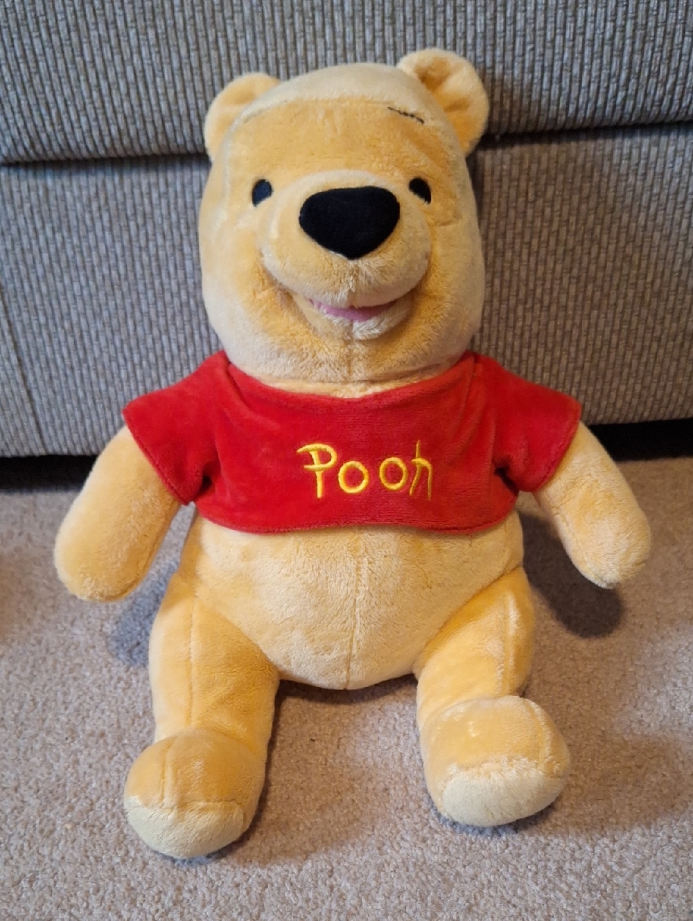 Disney Winnie the Pooh Plush - Yellow with Red Shirt
